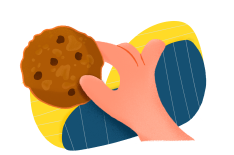 main avec cookie